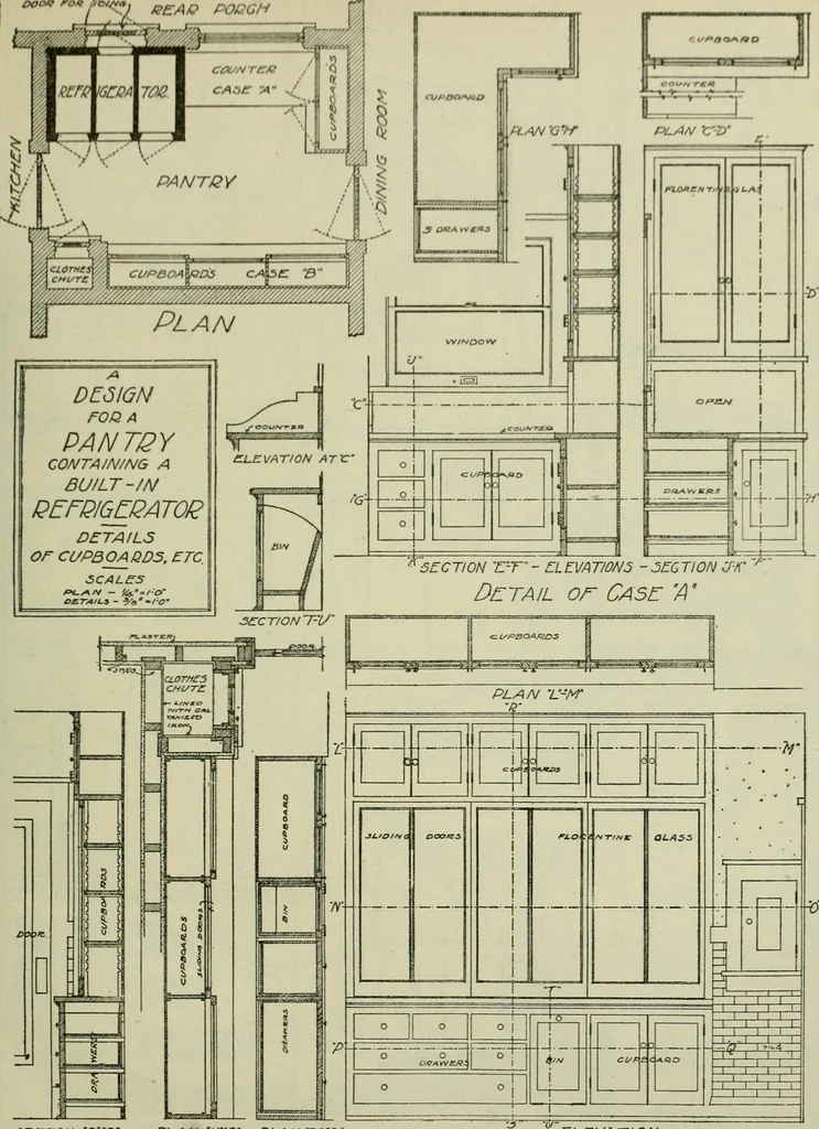 An illustration from Radford's portfolio of details of building construction : a remarkable and unique collection of full-page plates, accurately drawn and reproduced to exact scale ..., 1911, leaf 28