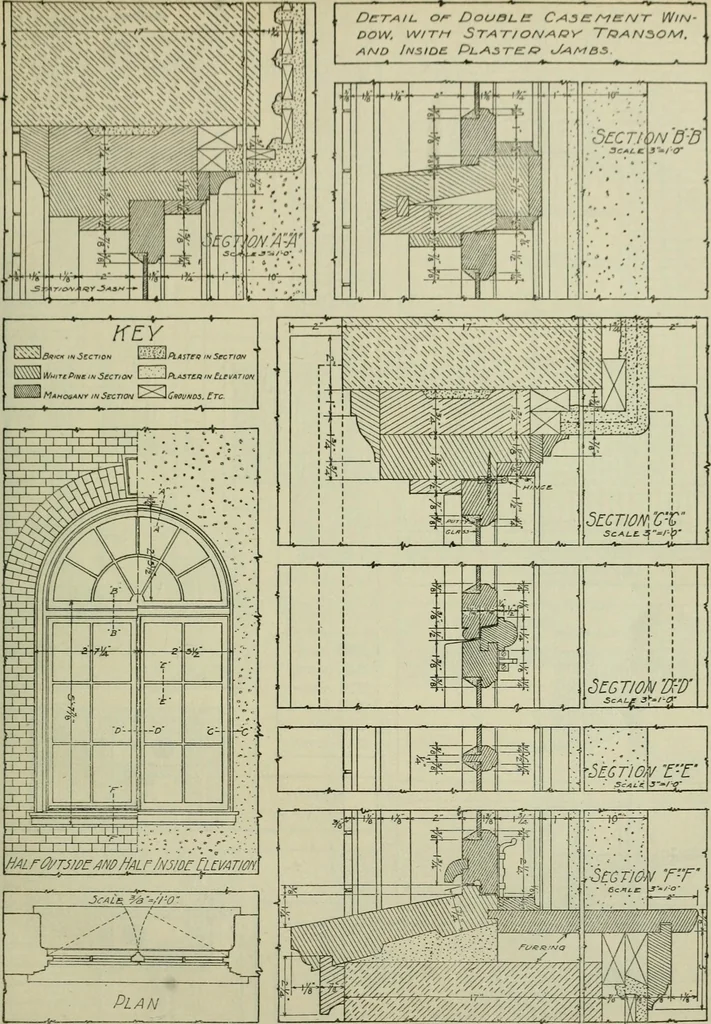 An illustration from Radford's portfolio of details of building construction : a remarkable and unique collection of full-page plates, accurately drawn and reproduced to exact scale ..., 1911, leaf 30