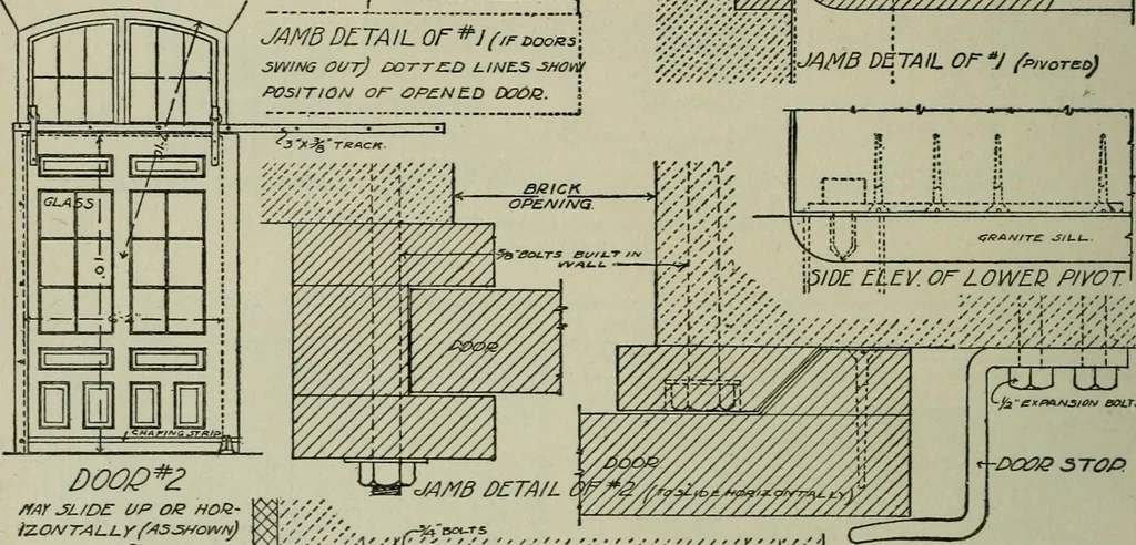 An illustration from Radford's portfolio of details of building construction : a remarkable and unique collection of full-page plates, accurately drawn and reproduced to exact scale ..., 1911, leaf 41