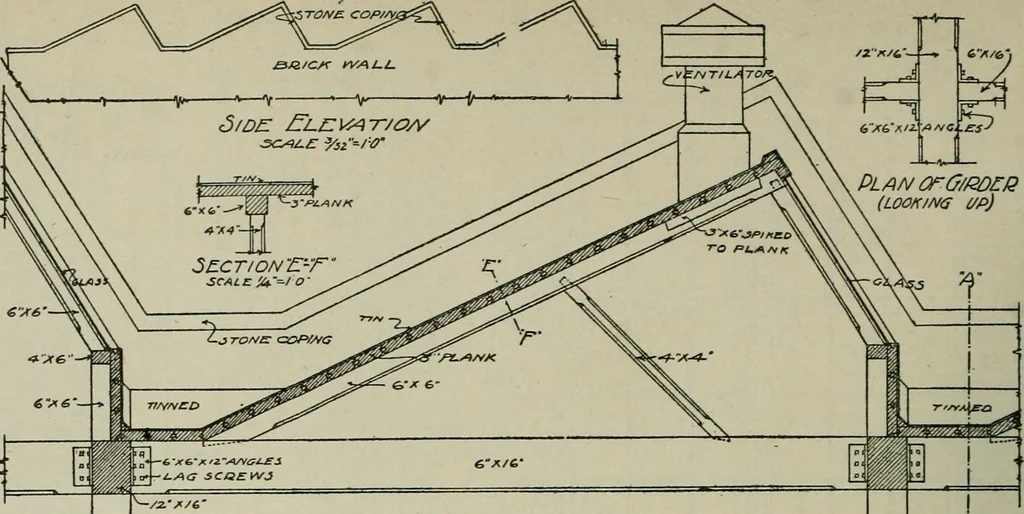 An illustration from Radford's portfolio of details of building construction : a remarkable and unique collection of full-page plates, accurately drawn and reproduced to exact scale ..., 1911, leaf 43