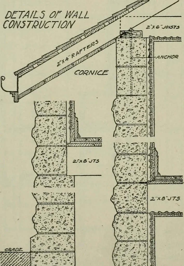An illustration from Radford's portfolio of details of building construction : a remarkable and unique collection of full-page plates, accurately drawn and reproduced to exact scale ..., 1911, leaf 47