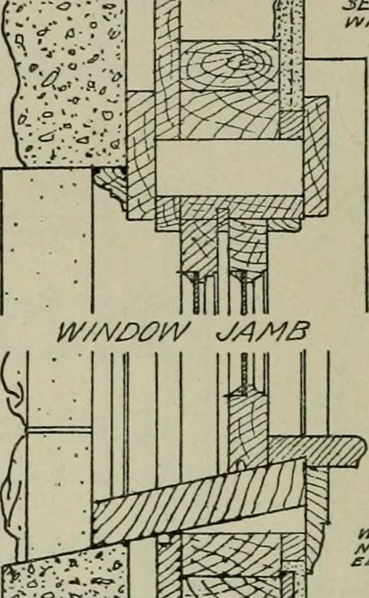 An illustration from Radford's portfolio of details of building construction : a remarkable and unique collection of full-page plates, accurately drawn and reproduced to exact scale ..., 1911, leaf 47
