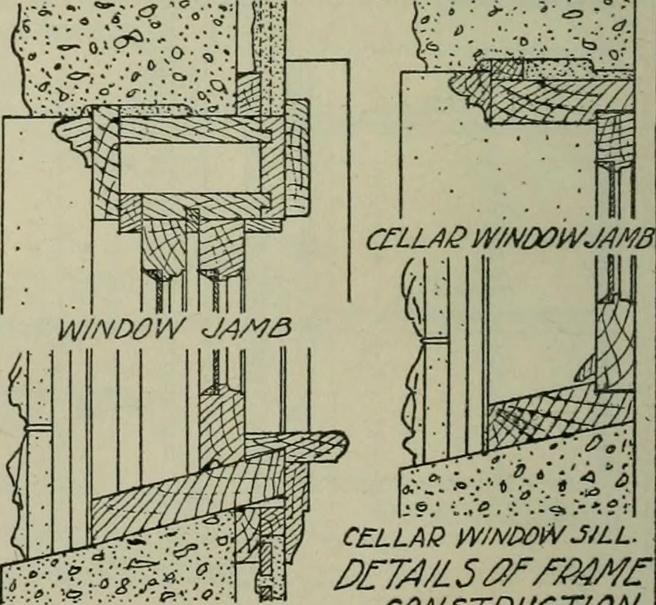 An illustration from Radford's portfolio of details of building construction : a remarkable and unique collection of full-page plates, accurately drawn and reproduced to exact scale ..., 1911, leaf 47