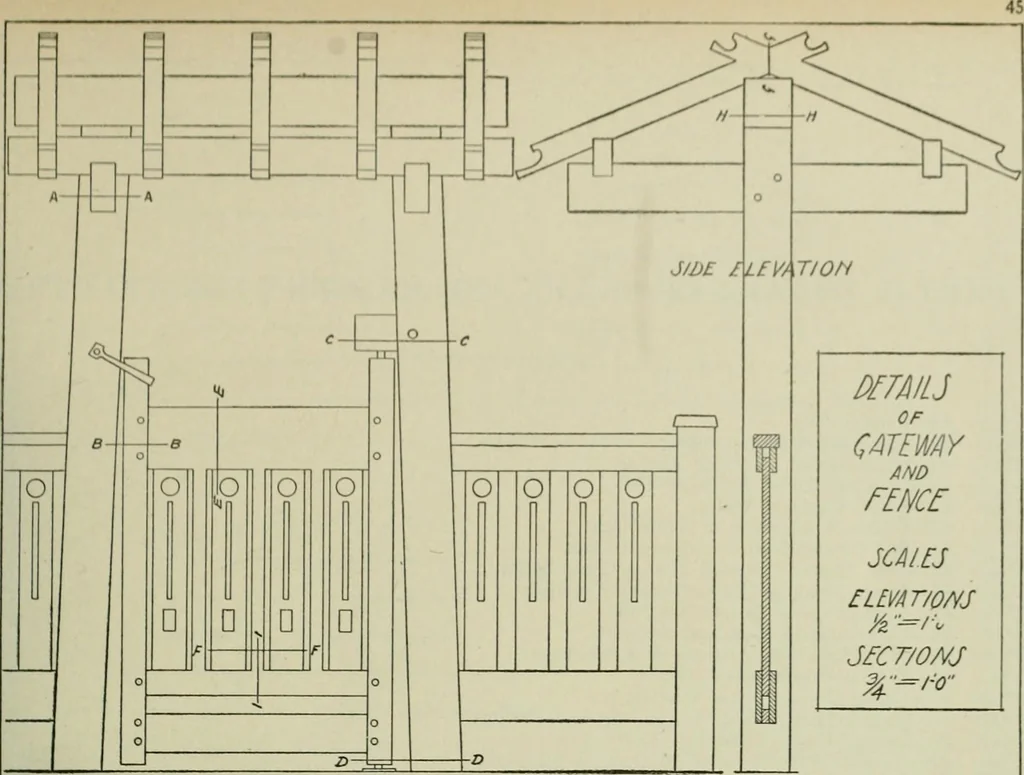 An illustration from Radford's portfolio of details of building construction : a remarkable and unique collection of full-page plates, accurately drawn and reproduced to exact scale ..., 1911, leaf 48