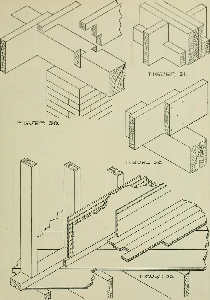 An illustration from Radford's portfolio of details of building construction : a remarkable and unique collection of full-page plates, accurately drawn and reproduced to exact scale ..., 1911, leaf 60