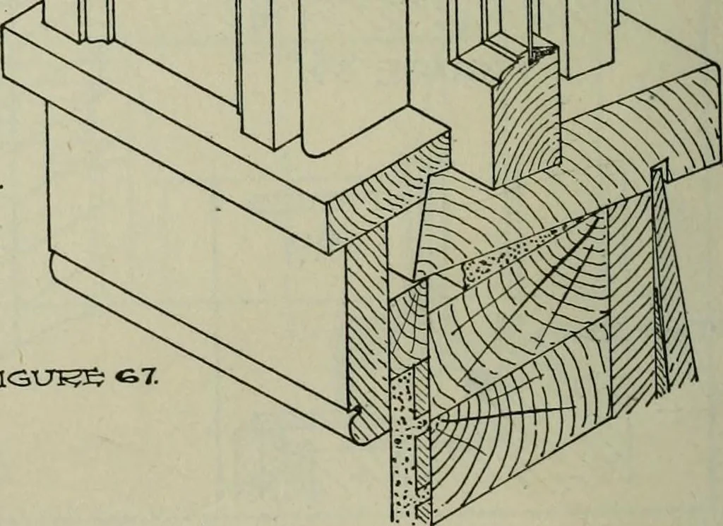 An illustration from Radford's portfolio of details of building construction : a remarkable and unique collection of full-page plates, accurately drawn and reproduced to exact scale ..., 1911, leaf 63