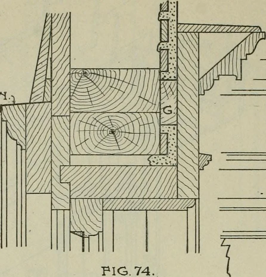 An illustration from Radford's portfolio of details of building construction : a remarkable and unique collection of full-page plates, accurately drawn and reproduced to exact scale ..., 1911, leaf 65
