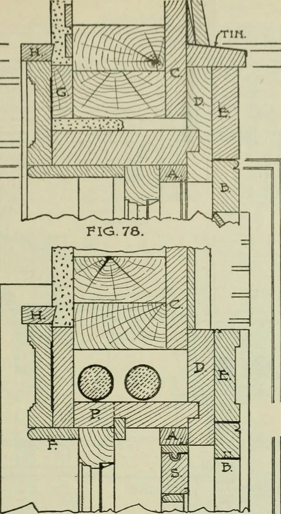 An illustration from Radford's portfolio of details of building construction : a remarkable and unique collection of full-page plates, accurately drawn and reproduced to exact scale ..., 1911, leaf 66
