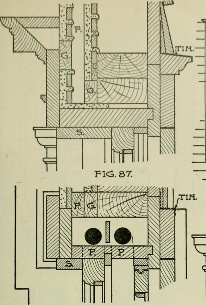 An illustration from Radford's portfolio of details of building construction : a remarkable and unique collection of full-page plates, accurately drawn and reproduced to exact scale ..., 1911, leaf 68