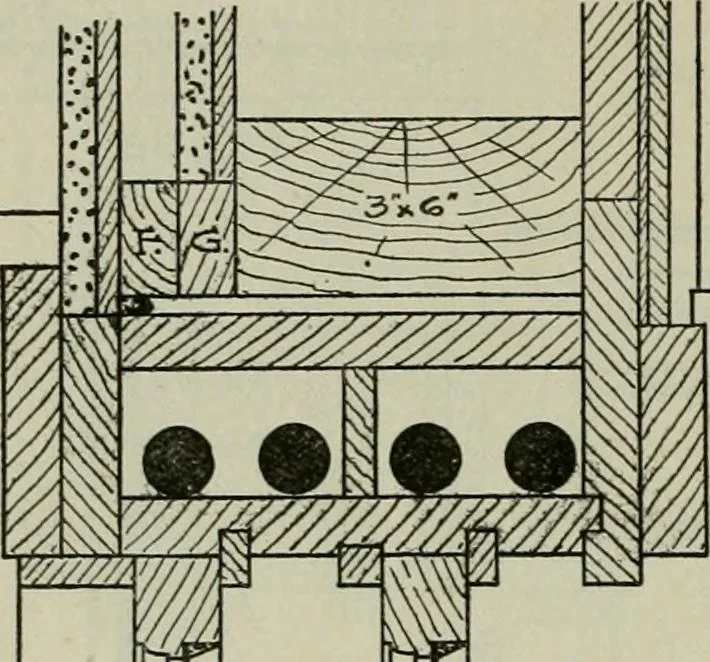 An illustration from Radford's portfolio of details of building construction : a remarkable and unique collection of full-page plates, accurately drawn and reproduced to exact scale ..., 1911, leaf 69