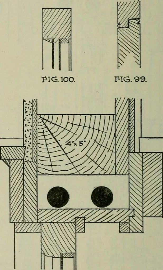 An illustration from Radford's portfolio of details of building construction : a remarkable and unique collection of full-page plates, accurately drawn and reproduced to exact scale ..., 1911, leaf 69