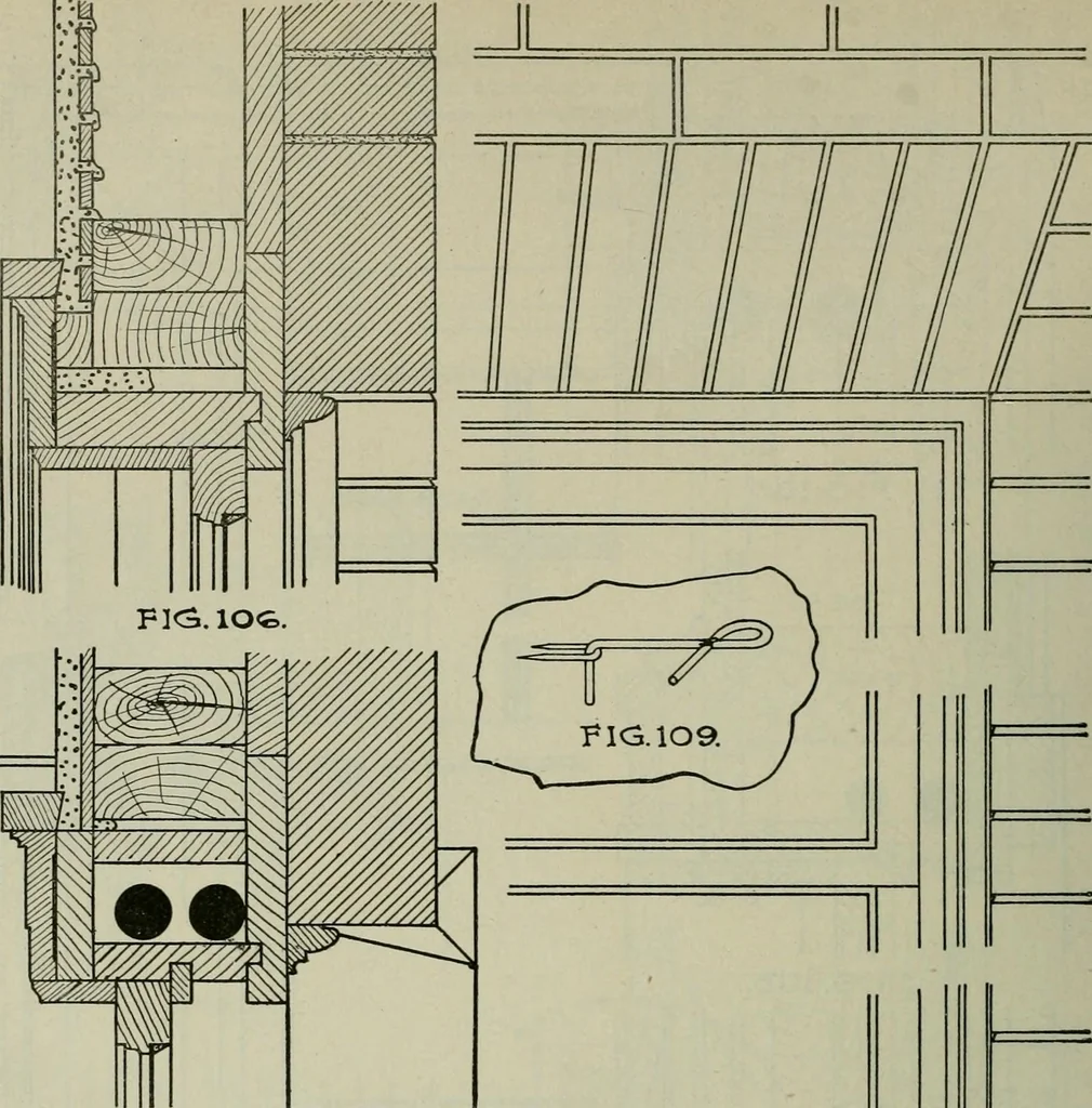 An illustration from Radford's portfolio of details of building construction : a remarkable and unique collection of full-page plates, accurately drawn and reproduced to exact scale ..., 1911, leaf 71