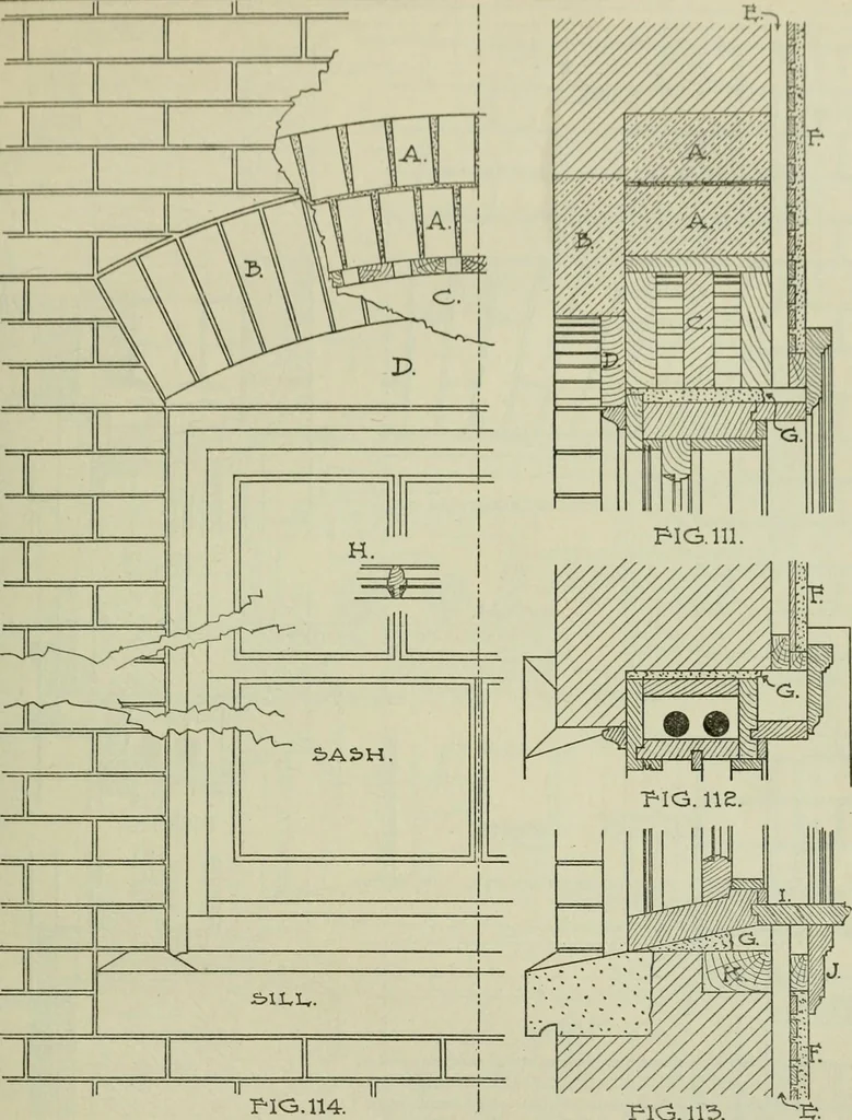 An illustration from Radford's portfolio of details of building construction : a remarkable and unique collection of full-page plates, accurately drawn and reproduced to exact scale ..., 1911, leaf 72