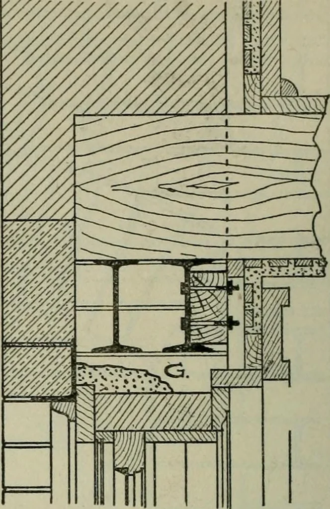 An illustration from Radford's portfolio of details of building construction : a remarkable and unique collection of full-page plates, accurately drawn and reproduced to exact scale ..., 1911, leaf 73