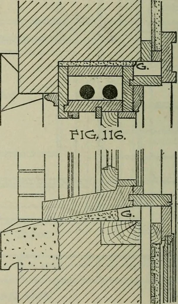 An illustration from Radford's portfolio of details of building construction : a remarkable and unique collection of full-page plates, accurately drawn and reproduced to exact scale ..., 1911, leaf 73