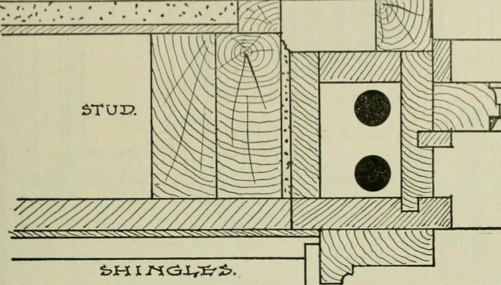 An illustration from Radford's portfolio of details of building construction : a remarkable and unique collection of full-page plates, accurately drawn and reproduced to exact scale ..., 1911, leaf 80