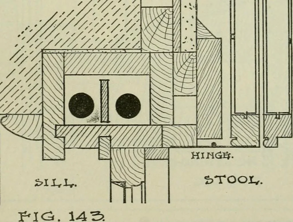An illustration from Radford's portfolio of details of building construction : a remarkable and unique collection of full-page plates, accurately drawn and reproduced to exact scale ..., 1911, leaf 80