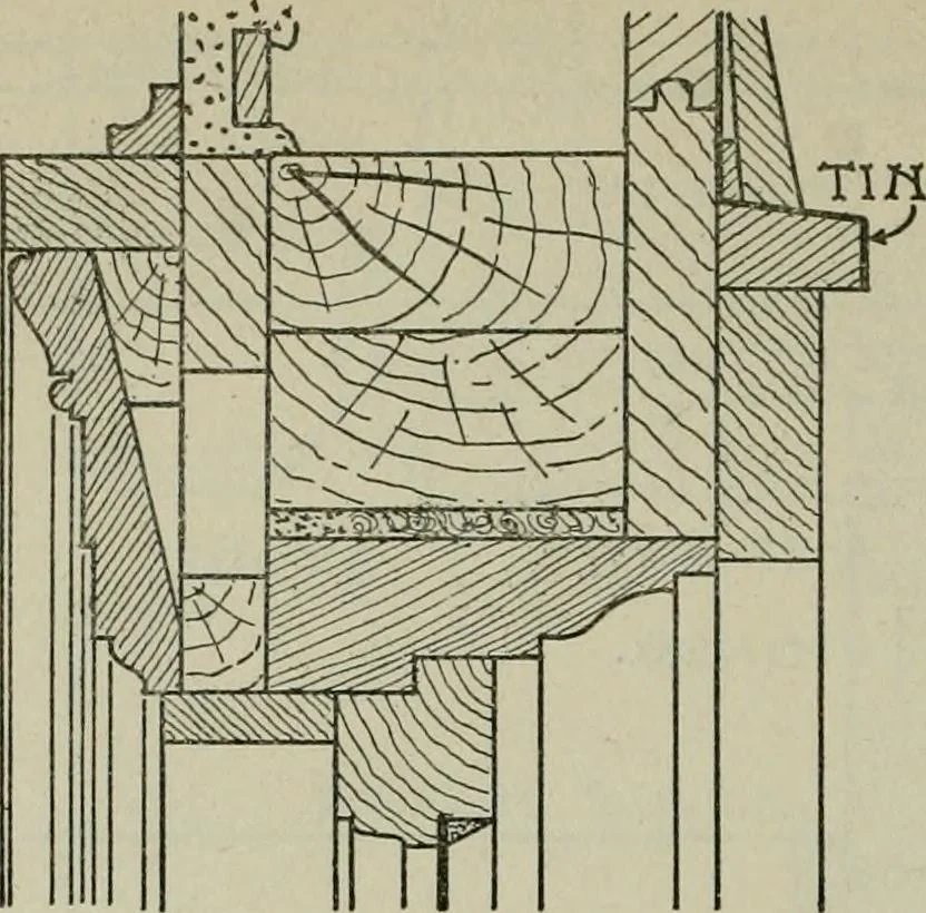 An illustration from Radford's portfolio of details of building construction : a remarkable and unique collection of full-page plates, accurately drawn and reproduced to exact scale ..., 1911, leaf 81