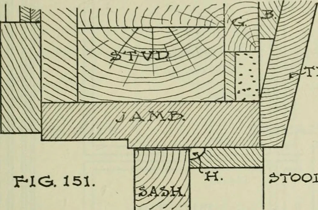 An illustration from Radford's portfolio of details of building construction : a remarkable and unique collection of full-page plates, accurately drawn and reproduced to exact scale ..., 1911, leaf 82