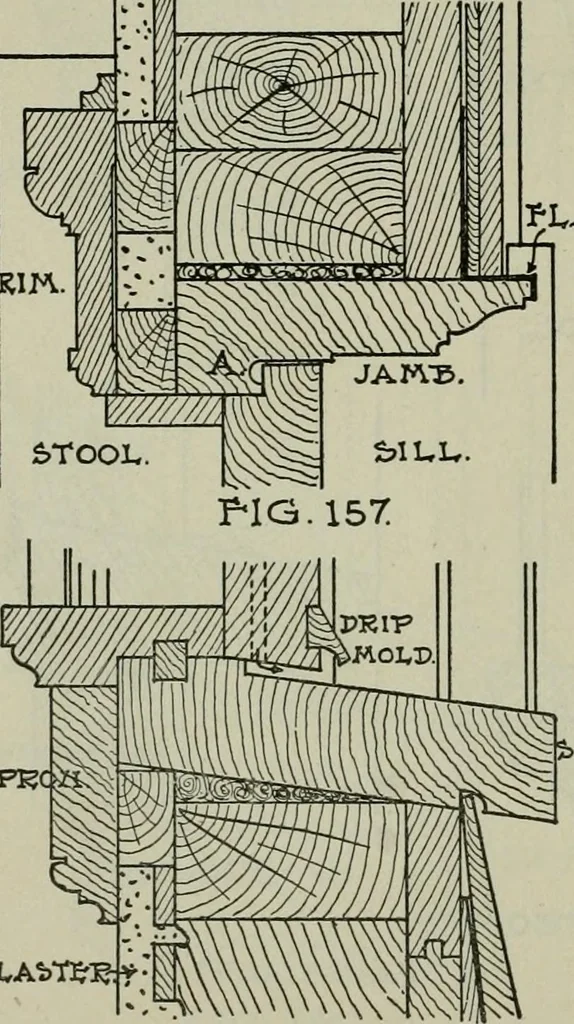An illustration from Radford's portfolio of details of building construction : a remarkable and unique collection of full-page plates, accurately drawn and reproduced to exact scale ..., 1911, leaf 83