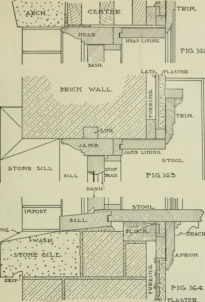 An illustration from Radford's portfolio of details of building construction : a remarkable and unique collection of full-page plates, accurately drawn and reproduced to exact scale ..., 1911, leaf 84
