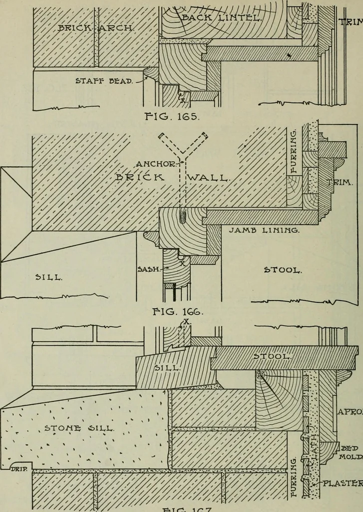 An illustration from Radford's portfolio of details of building construction : a remarkable and unique collection of full-page plates, accurately drawn and reproduced to exact scale ..., 1911, leaf 85