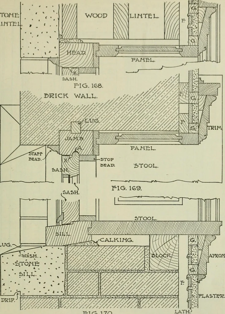 An illustration from Radford's portfolio of details of building construction : a remarkable and unique collection of full-page plates, accurately drawn and reproduced to exact scale ..., 1911, leaf 86