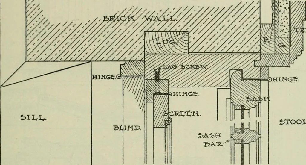 An illustration from Radford's portfolio of details of building construction : a remarkable and unique collection of full-page plates, accurately drawn and reproduced to exact scale ..., 1911, leaf 90