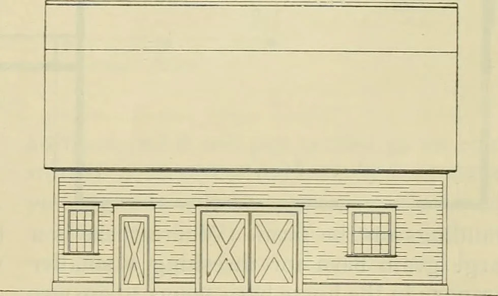 An illustration from Radford's practical barn plans : being a complete collection of practical, economical and common-sense plans of barns, out buildings and stock sheds, 1907, leaf 10