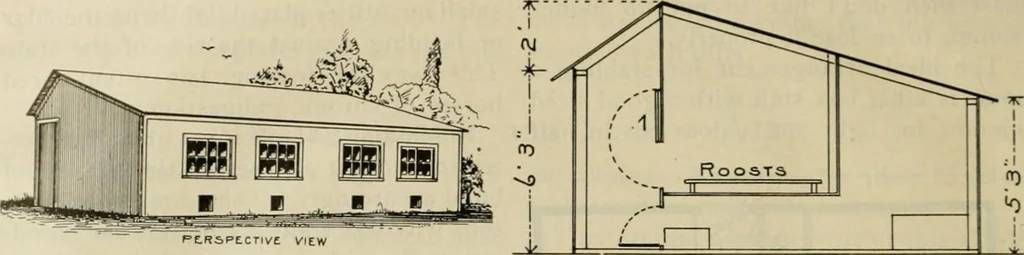An illustration from Radford's practical barn plans : being a complete collection of practical, economical and common-sense plans of barns, out buildings and stock sheds, 1907, leaf 105