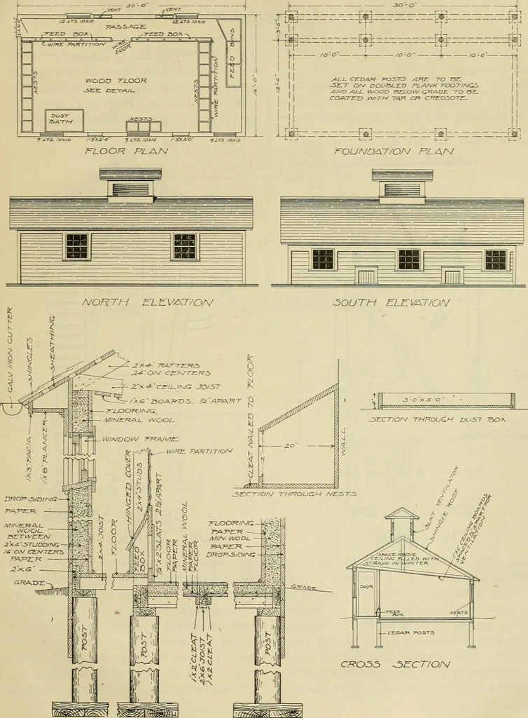 An illustration from Radford's practical barn plans : being a complete collection of practical, economical and common-sense plans of barns, out buildings and stock sheds, 1907, leaf 118
