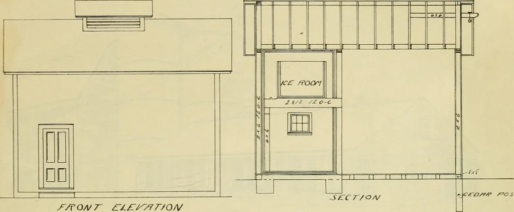 An illustration from Radford's practical barn plans : being a complete collection of practical, economical and common-sense plans of barns, out buildings and stock sheds, 1907, leaf 12