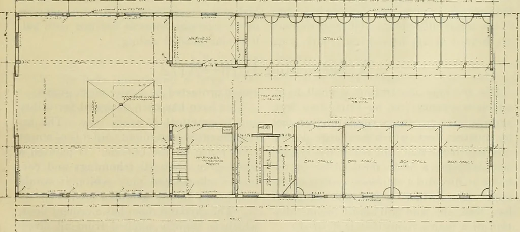 An illustration from Radford's practical barn plans : being a complete collection of practical, economical and common-sense plans of barns, out buildings and stock sheds, 1907, leaf 132
