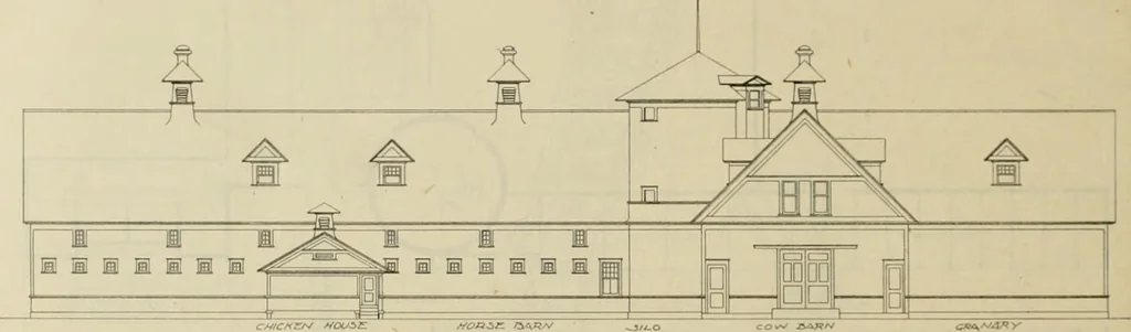 An illustration from Radford's practical barn plans : being a complete collection of practical, economical and common-sense plans of barns, out buildings and stock sheds, 1907, leaf 137