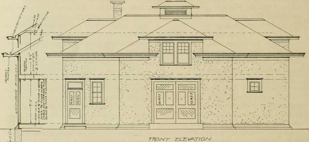 An illustration from Radford's practical barn plans : being a complete collection of practical, economical and common-sense plans of barns, out buildings and stock sheds, 1907, leaf 139