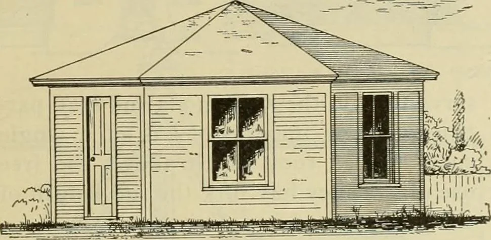 An illustration from Radford's practical barn plans : being a complete collection of practical, economical and common-sense plans of barns, out buildings and stock sheds, 1907, leaf 142