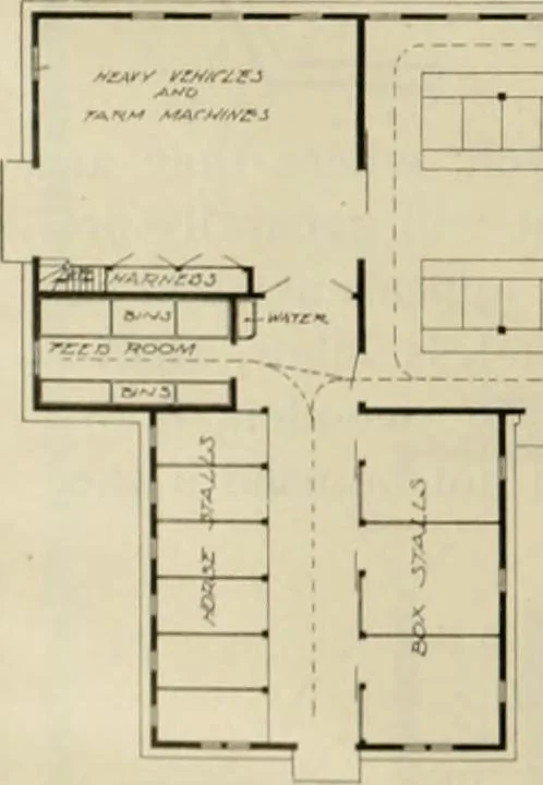 An illustration from Radford's practical barn plans : being a complete collection of practical, economical and common-sense plans of barns, out buildings and stock sheds, 1907, leaf 143