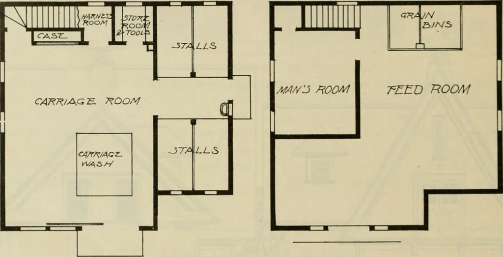 An illustration from Radford's practical barn plans : being a complete collection of practical, economical and common-sense plans of barns, out buildings and stock sheds, 1907, leaf 145