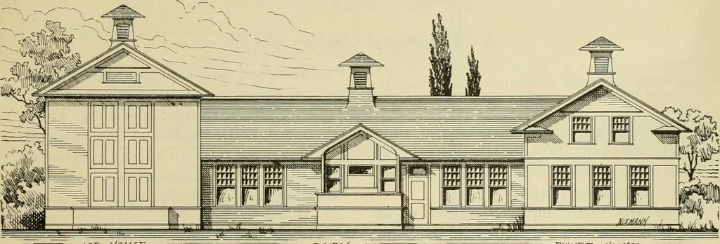 An illustration from Radford's practical barn plans : being a complete collection of practical, economical and common-sense plans of barns, out buildings and stock sheds, 1907, leaf 146