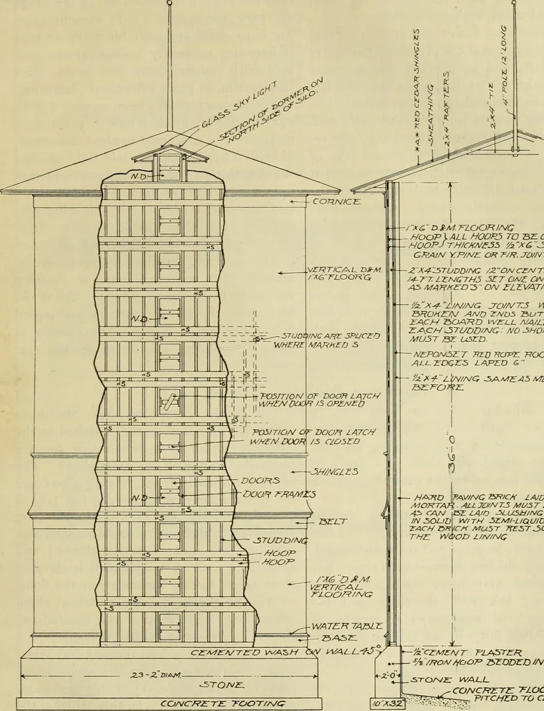 An illustration from Radford's practical barn plans : being a complete collection of practical, economical and common-sense plans of barns, out buildings and stock sheds, 1907, leaf 148