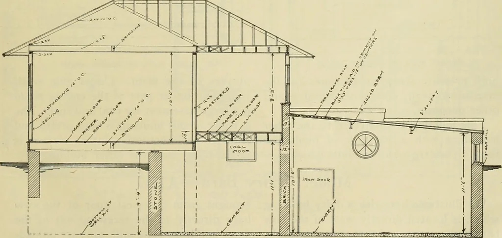 An illustration from Radford's practical barn plans : being a complete collection of practical, economical and common-sense plans of barns, out buildings and stock sheds, 1907, leaf 152