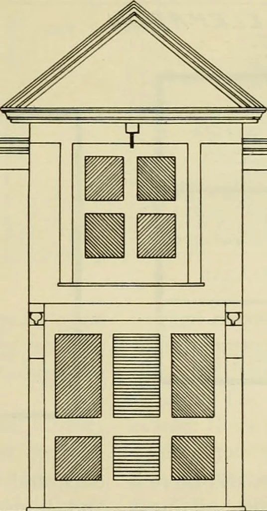An illustration from Radford's practical barn plans : being a complete collection of practical, economical and common-sense plans of barns, out buildings and stock sheds, 1907, leaf 34