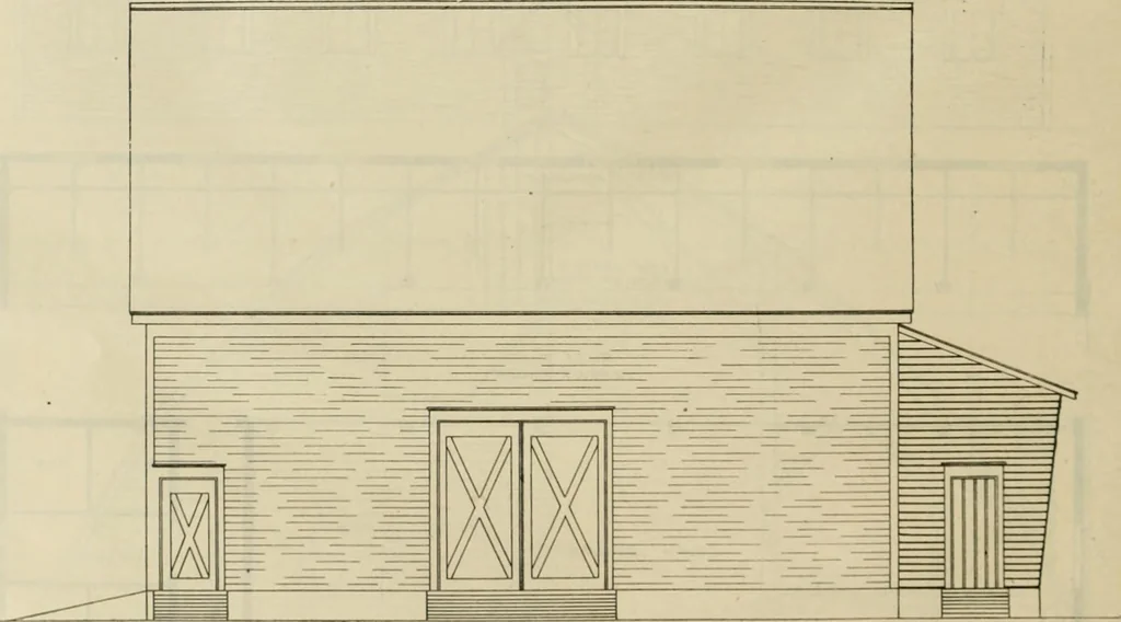 An illustration from Radford's practical barn plans : being a complete collection of practical, economical and common-sense plans of barns, out buildings and stock sheds, 1907, leaf 45