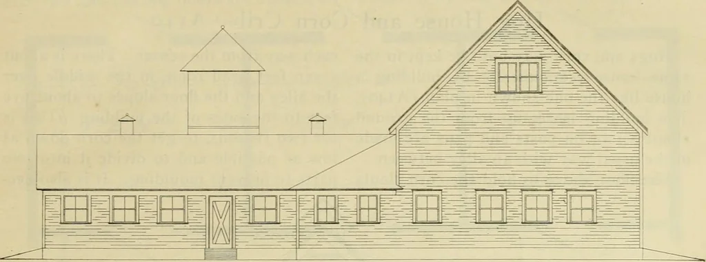 An illustration from Radford's practical barn plans : being a complete collection of practical, economical and common-sense plans of barns, out buildings and stock sheds, 1907, leaf 46