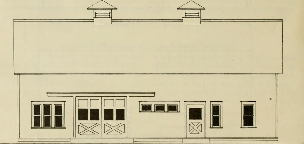 An illustration from Radford's practical barn plans : being a complete collection of practical, economical and common-sense plans of barns, out buildings and stock sheds, 1907, leaf 67