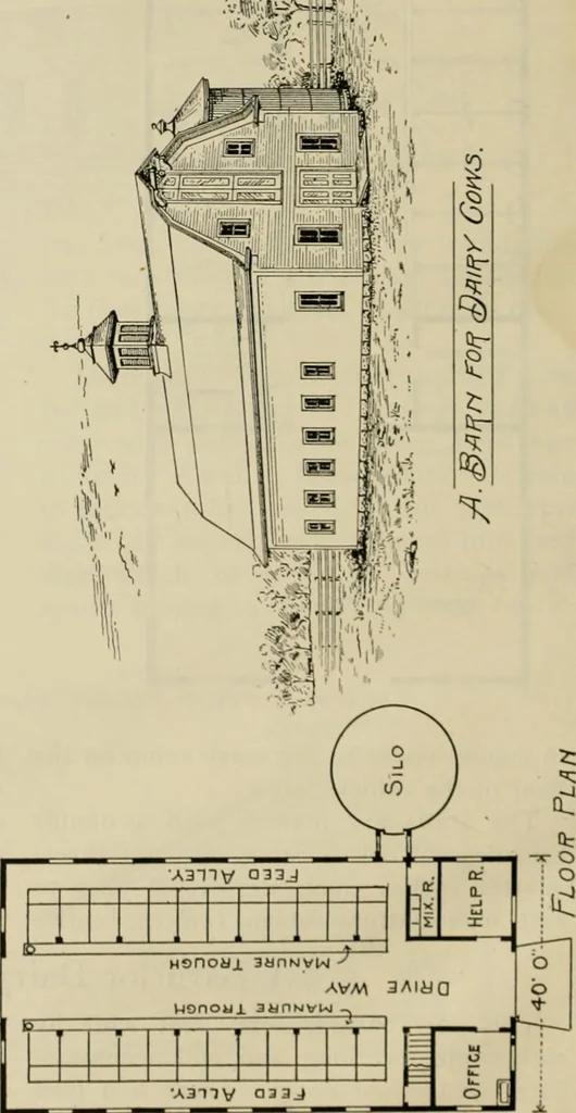 An illustration from Radford's practical barn plans : being a complete collection of practical, economical and common-sense plans of barns, out buildings and stock sheds, 1907, leaf 71