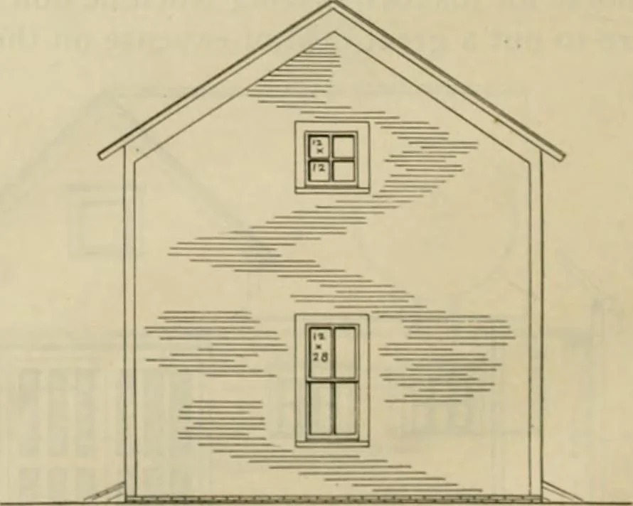 An illustration from Radford's practical barn plans : being a complete collection of practical, economical and common-sense plans of barns, out buildings and stock sheds, 1907, leaf 73