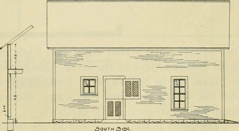 An illustration from Radford's practical barn plans : being a complete collection of practical, economical and common-sense plans of barns, out buildings and stock sheds, 1907, leaf 8