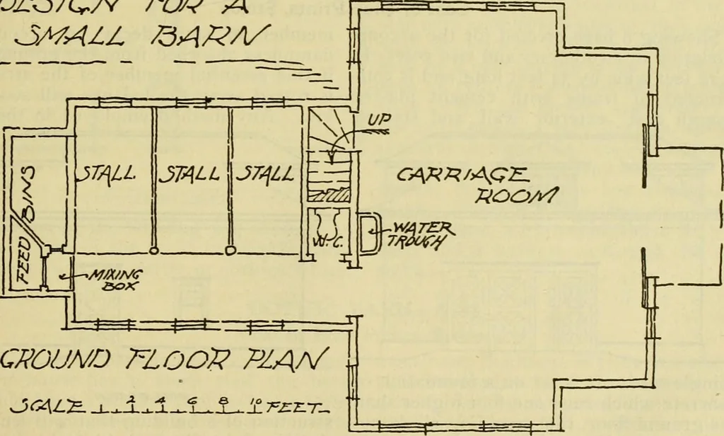 An illustration from Radford's practical barn plans : being a complete collection of practical, economical and common-sense plans of barns, out buildings and stock sheds :: :: ::, 1909, leaf 108