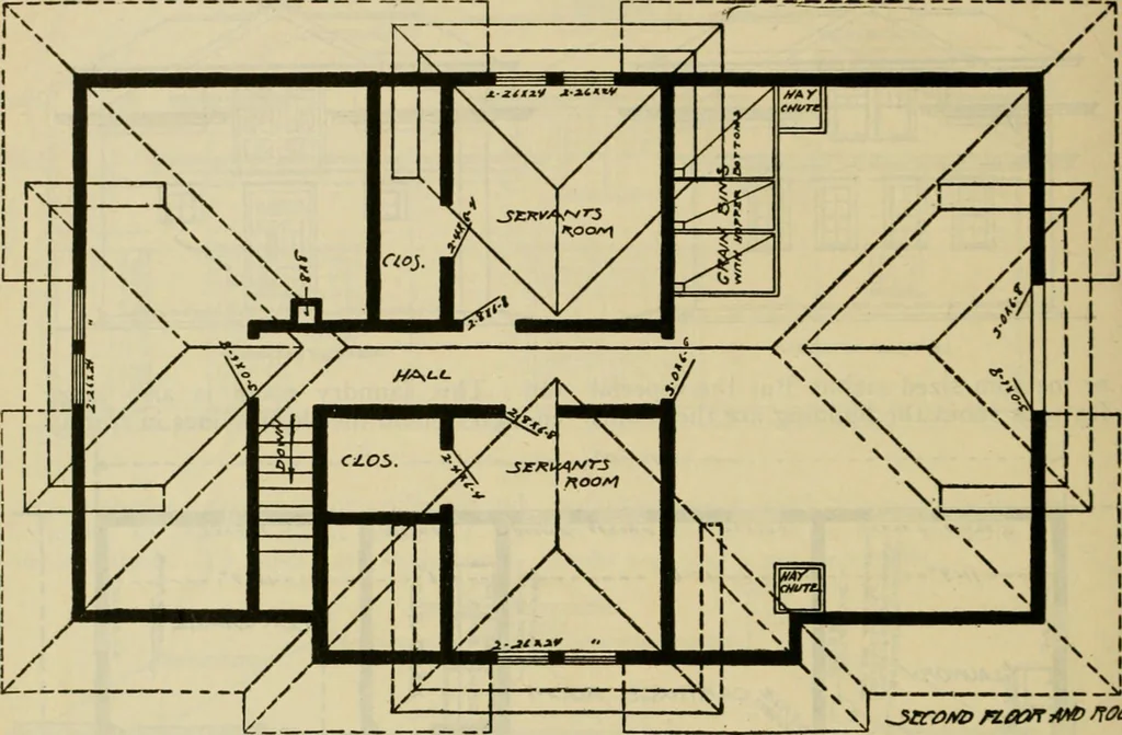 An illustration from Radford's practical barn plans : being a complete collection of practical, economical and common-sense plans of barns, out buildings and stock sheds :: :: ::, 1909, leaf 115